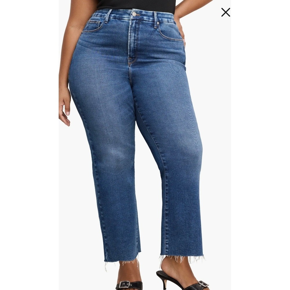 Good American Medium Blue Boot-Cut Jeans
